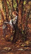 Jules Tavernier In Wildwood Glen Spain oil painting artist